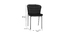 Set de 2 sillas de diseño de terciopelo negro SAIGA